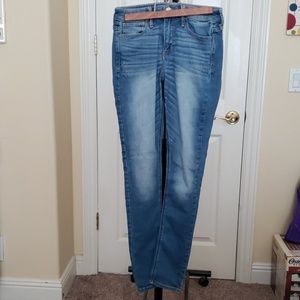 High waisted skinny jeans